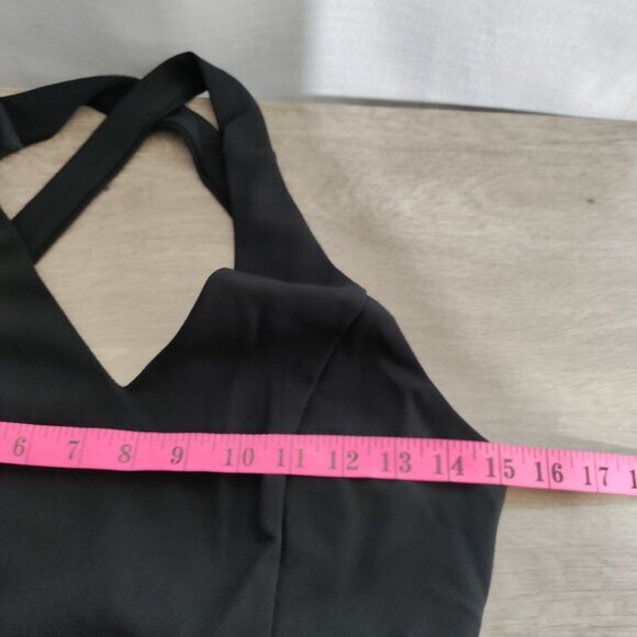 Lulus Katrina Black Strappy Sleeveless Skater Dress Size Medium NWT - Picture 10 of 11